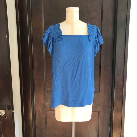 3 for $15! Anthropologie Epaulet Ruffle Top! - Picture 2 of 4
